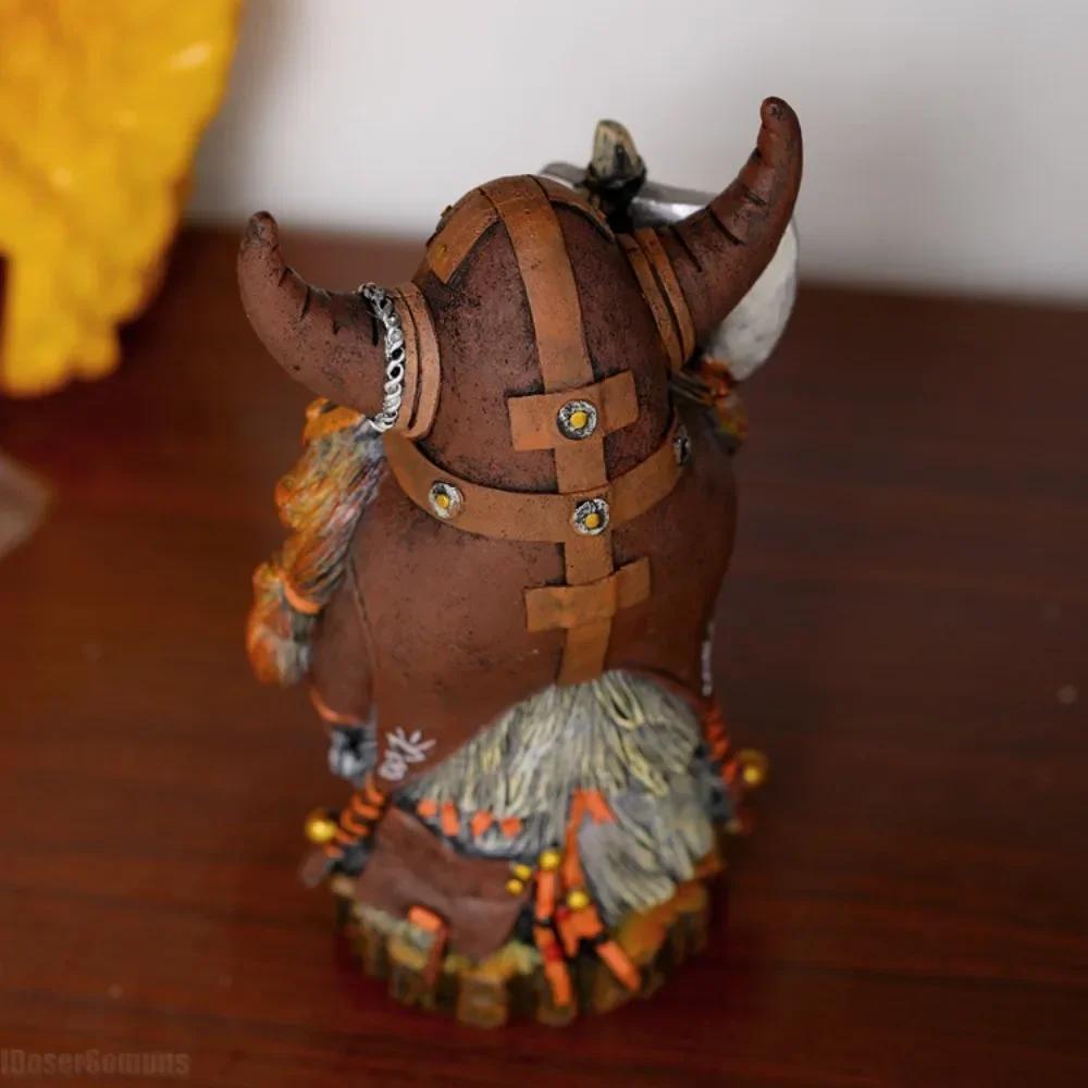 Severské Viking Gnomové Figurky Odolná Viking Válečník Gnom Panenka Ručně Vyráběná Zahradní Pryskyřice Soška Dekor Venkovní Stolní Doplňky