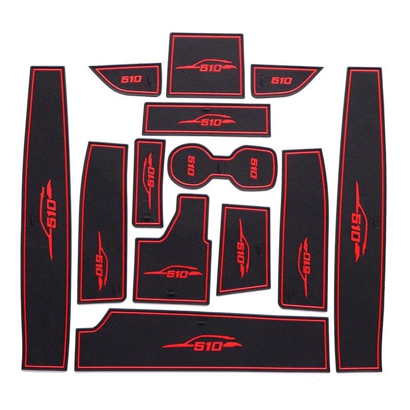 

Door Groove Mat for Baojun 510 Car Styling Anti-Slip Cup Holder Door Groove Pad Cushion Rubber Mat Accessories