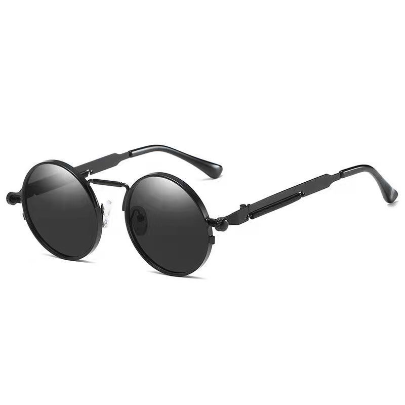 

Classic Round Frame Sunglasses For Men Large Face Dedicated Driving High Grade Cool Stylish UV400 Strong Light Protection Other