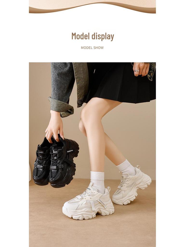 Augusden Women's 2025 Thick-Soled Lightweight Height-Increasing Sneakers