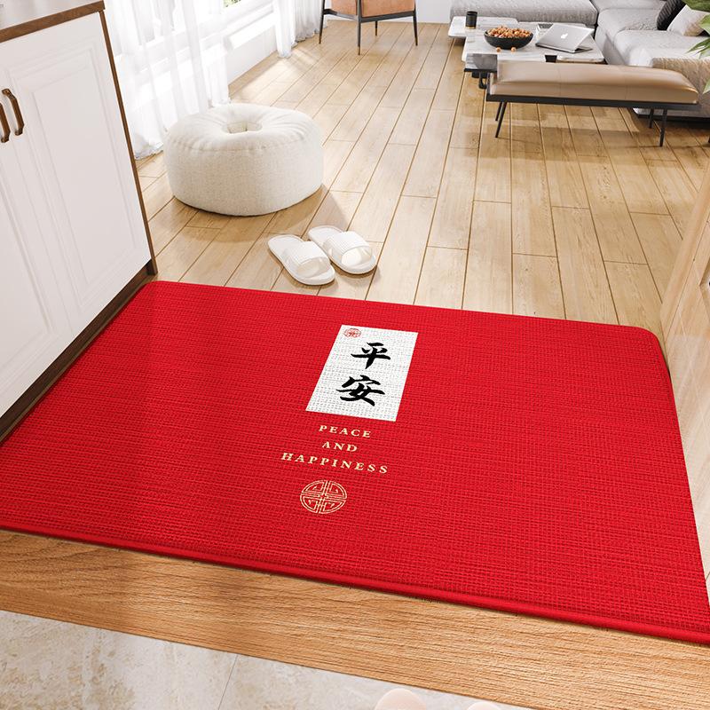 Nový čínský vstup a výstup bezpečný novoroční podložka do dveří Červená slavnostní podložka protiskluzová novoroční dveře odolné proti opotřebení