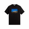 West Hollywood Vintage Wash Crew Neck Knit Short Sleeve T-Shirt Men Tops KHMA030062-001