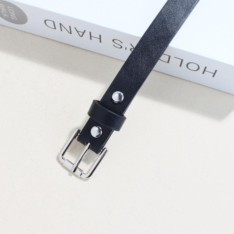 Casual Pin Buckle Belt Student Simple Jeans Decorative Fine Caramel Belt Ladies