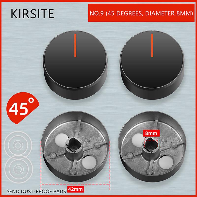2pcs 8MM Gas Stove Knobs Cooker Oven Control Switch Gas Cooker Accessories Assembly Black Button