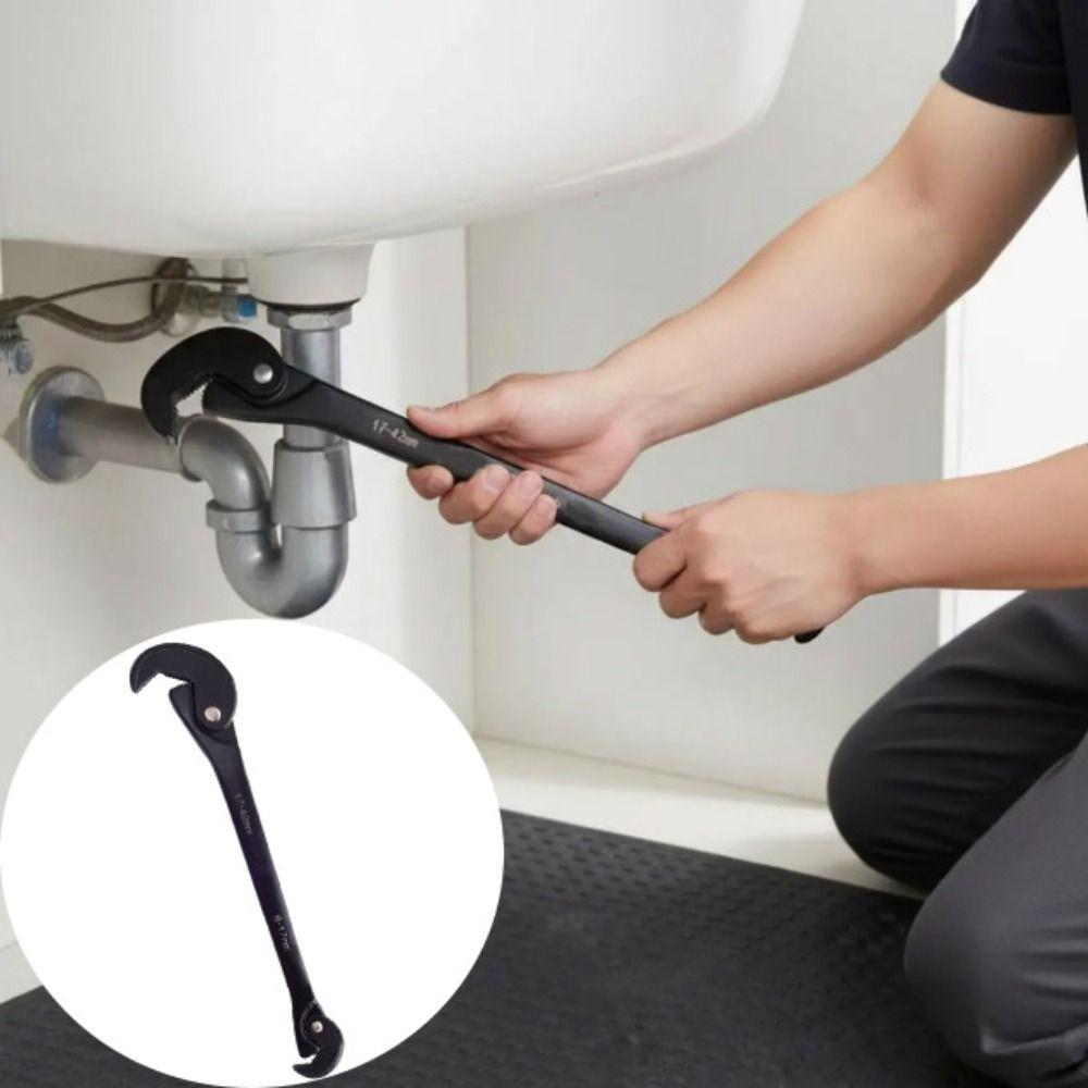 Industrial Grade Multifunctional Tool Continuous Teeth Basin Wrench Adjustable Wrench Repair