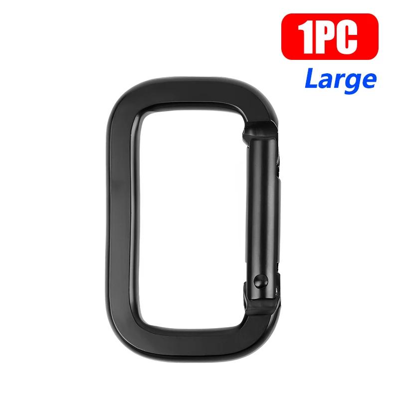 Carabiner Buckle Square-Ring Spring Carabiner Snap Hook Clip Keychain Outdoor Backpack Pendant Buckle Camping Outdoor Tools
