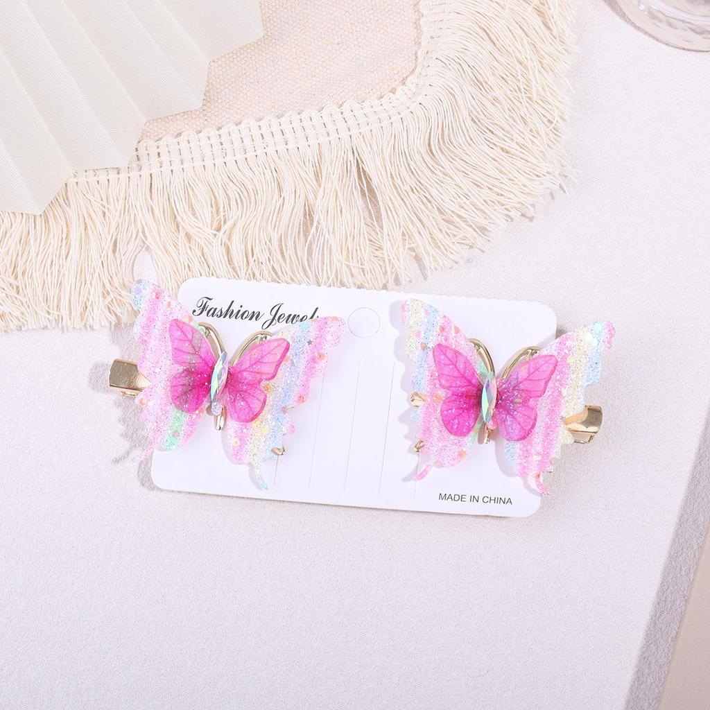 Butterfly Gauze Hair Clip for Women & Children - Simulated Side Clip Accessory