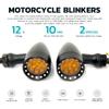 Rich Choices 2pcs Amber CNC Motorcycle Bullet LED Turn Signal Light Blinker Indicator Front Rear Tail Light Compatible with Honda HarleyYamaha Suzuki