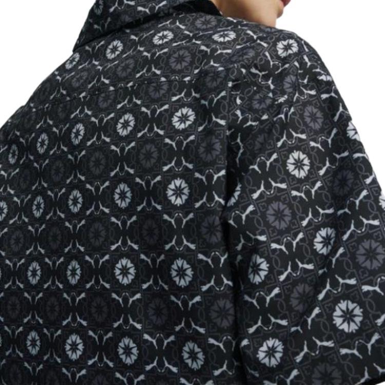 Puma Classics New Prep Aop Woven Shirt 'Black' Men's 627953-01