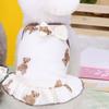 Dog Dress Adorable Bear Pattern Puppy Dress Soft Breathable Cotton Pet Dress Summer Dog Clothes for Teddy Bear S