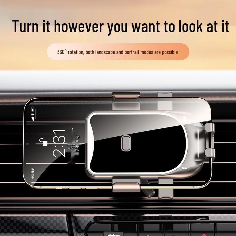Universal Anti-Shake Car Phone Holder with Air Vent Mount and One-Key Release