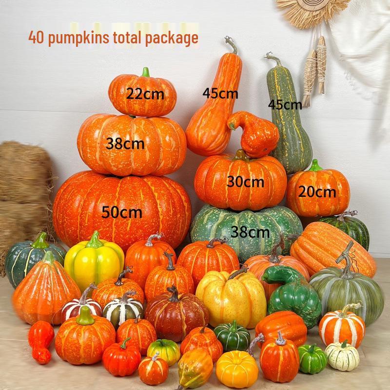 Pumpkin Harvest Festival Props: Farmhouse Halloween Decoration for Mall Displays and Room Ornaments