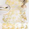 Light Luxury Gold Foil Mesh Table Flag Holiday Party Wedding Decoration