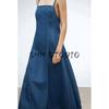 Spring and Summer New Women's Clothing French Simplicity Wind Long Denim Sling Straight Collar Midi Skirt Dress 8197082