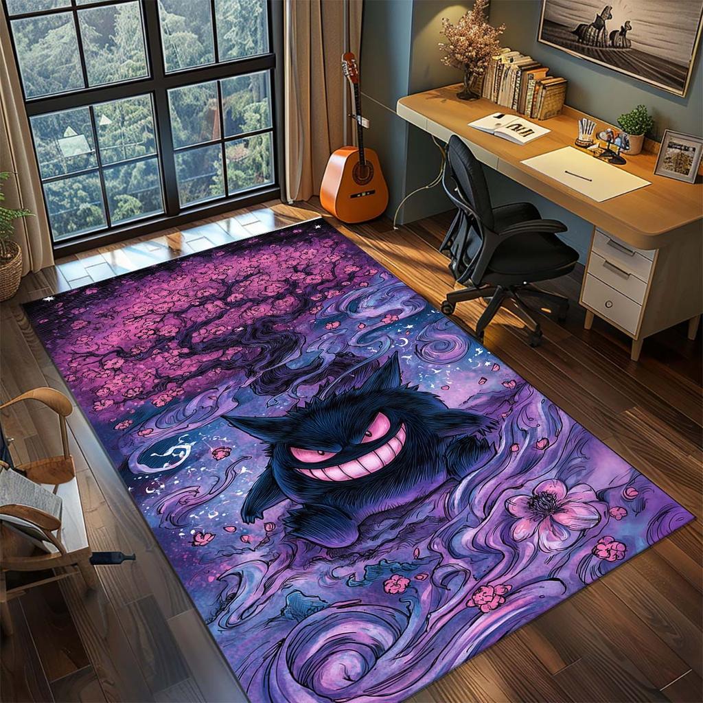 Pokemon Anime Rug Carpet Large Area Rug Non Slip Washable Floor Mat Gamer Room Bedroom Home Decor -QJY
