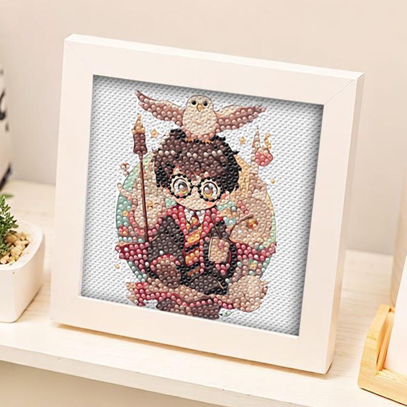 Stitch Bright Diamond Children Diy Handmade Full Diamond Sticker With Frame Children'S Point Diamond Painting Gift Cross-Border