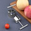 Fruit Core Puller Anti-slip Cozy Grip Food Grade Stainless Steel Fruit Corer Punching Silver Color Peach Pear Core Remover Tool Kitchen Gadgets