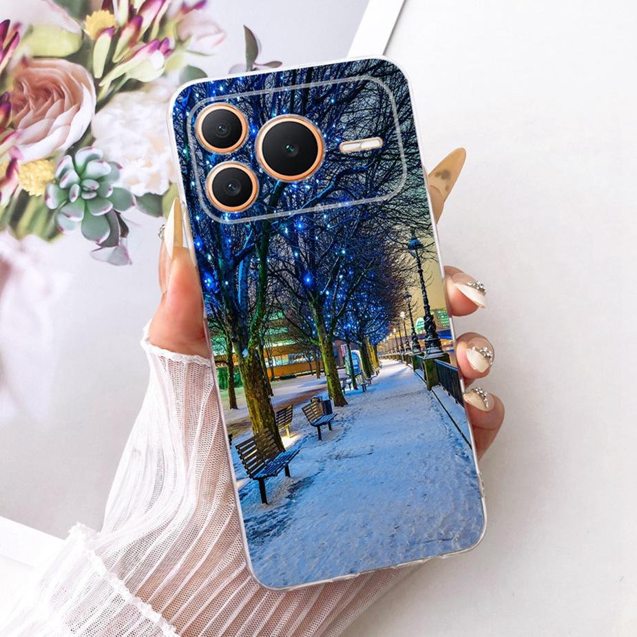 For Honor Power 2 5G Case SER-AN00 Luxury Girl Peacock Painted Cover Soft Slim Phone Case For Honor Power Power2 5G Fundas Coque