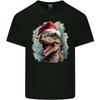 Weihnachts-TRex-Dinosaurier Xmas-Hut Unisex Leichtes Baumwoll-T-Shirt