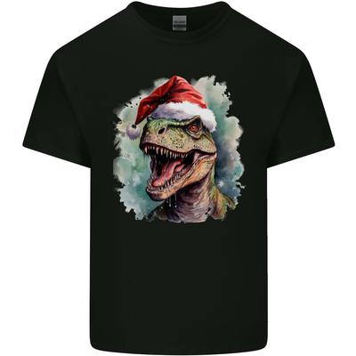 Weihnachts-TRex-Dinosaurier Xmas-Hut Unisex Leichtes Baumwoll-T-Shirt