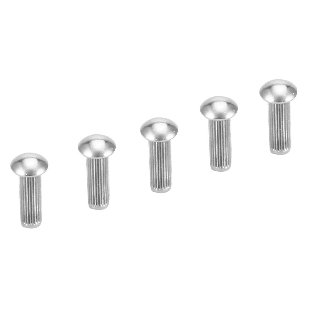 50pcs M5 Stainless Steel Round Head Knurled Shank Rivets Assortment Set (M5*8)