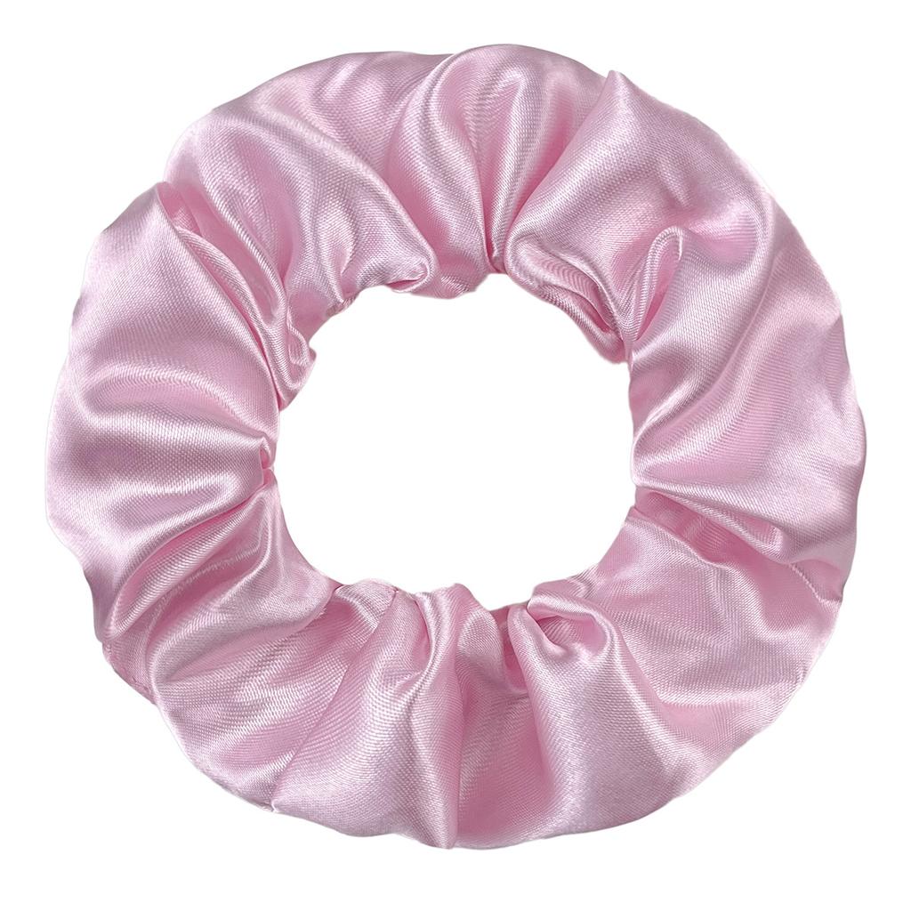 Seidensatin Scrunchies Damen Einfarbig Haargummi Elegant Pferdeschwanzhalter Gummiband Elastisches Haarband Haaraccessoires