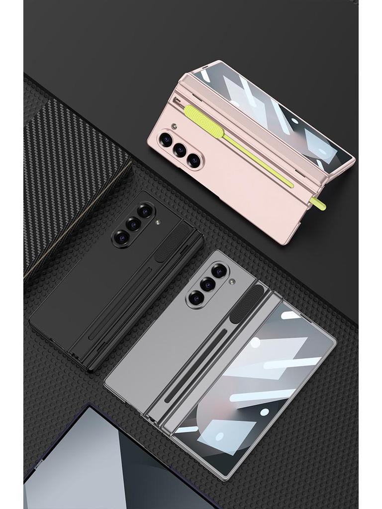 Samsung Z Fold6 Magnetic Foldable Phone Case with Gear Shifting Hinge and Integrated Pen Slot