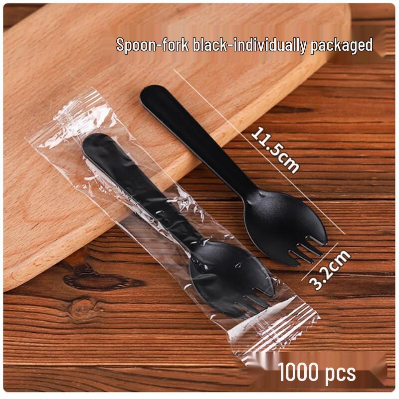 Shengbilai Heavy-Duty Khaki Disposable Plastic Spork