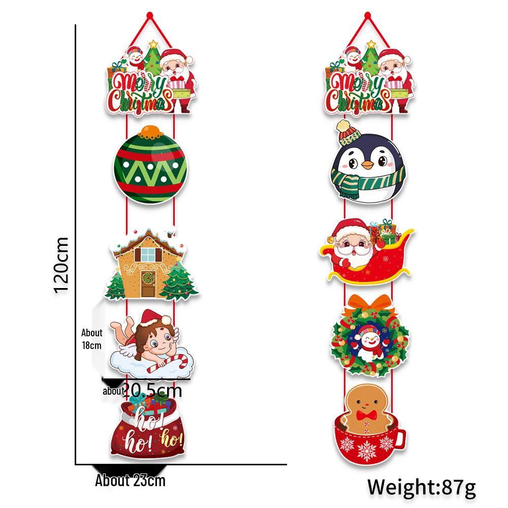 Christmas Door Hanger: Santa Claus and Tree Couplet Ornament