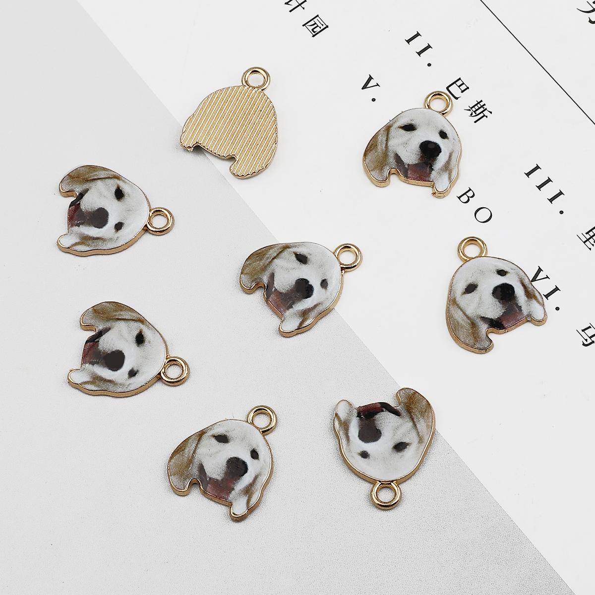 

4шт металлическая эмаль собака подвески кулон для DIY изготовления ожерелье браслет ювелирные аксессуары 05