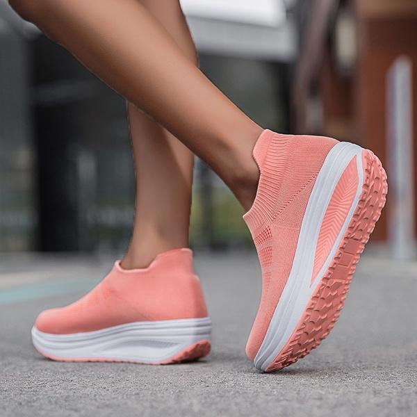 Buy Women's Platform Walking Shoes Lightweight Fitness Shoes Slip on