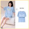 Pajamas Women's Summer with Cushions, Sweet and Cute Shorts, Can Be Worn Outside The Short-sleeved Cotton Suit Homewear
