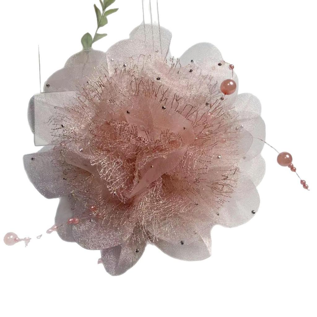 Elegant Peony Sequin Tassel Claw Clip Spring 2026 Hair Accessory