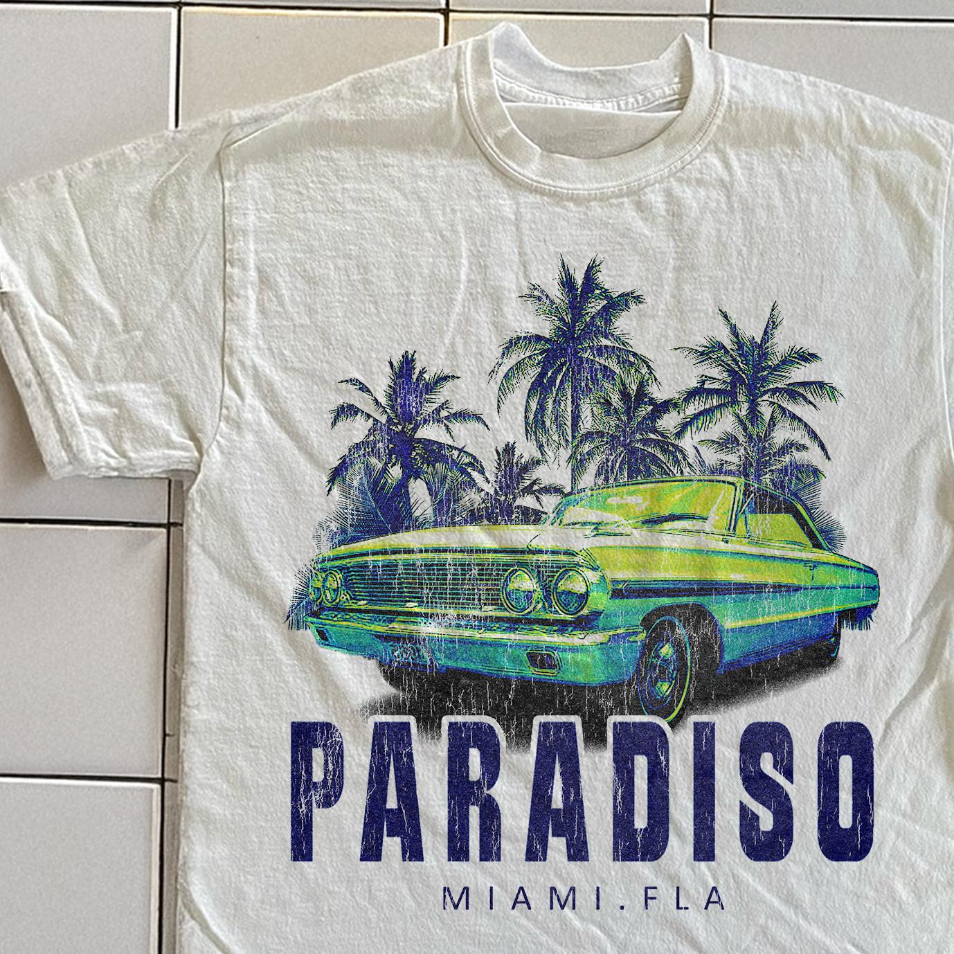 Hotel Paradiso Miami 2000S Promo T-Shirt White XXL M