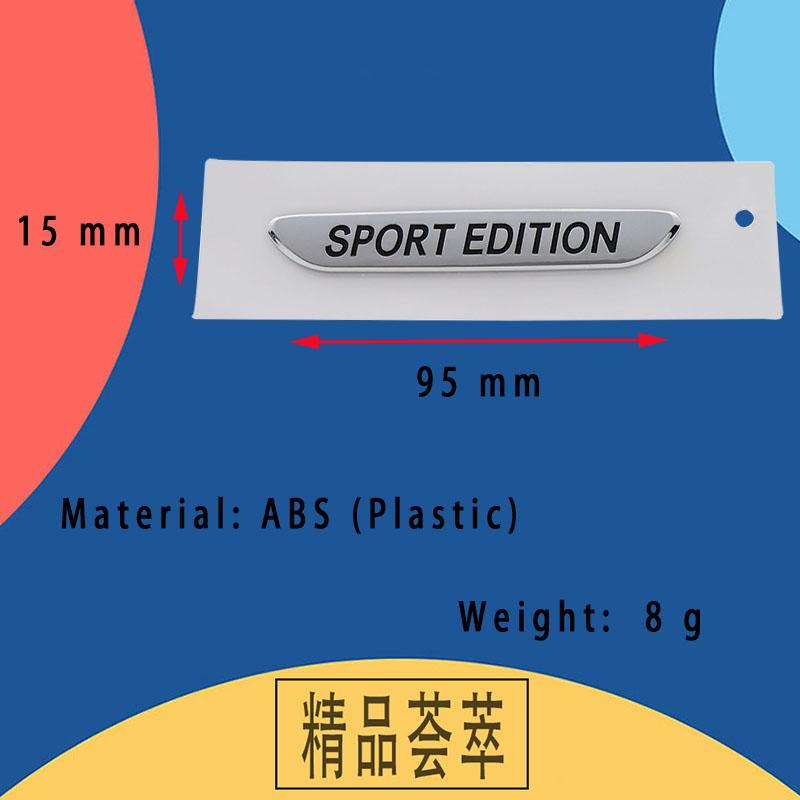 3D Car Styling SPORT EDITION for Car Fender Trunk Rear Bonnet Nameplate Decal Emblem Badge Sticker