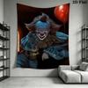 Creepy Clown Tapestry Spooky Room Tapestry Background Cloth Fashion Print Atmospheric Background Cloth Wall Decoration Christmas Gift