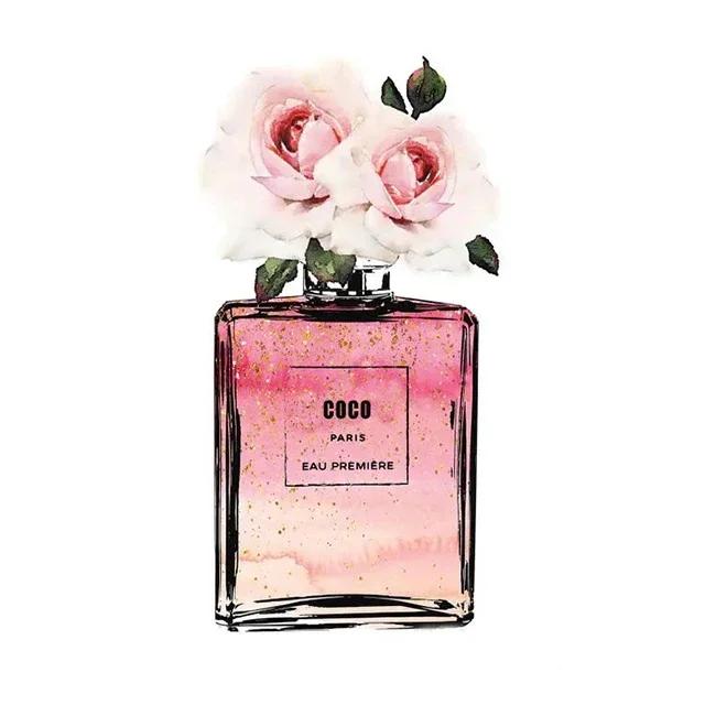 Modern Fashion Aesthetics Wall Art Paris Luxury Perfume Bottle HD Oil On Canvas Poster Print Home Bedroom Decoration Gift