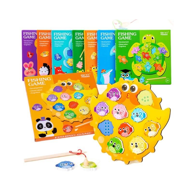 Turtle Frog Butterfly Dinosaur Animal Theme Fishing Game Children Puzzle Toy
