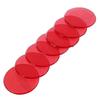 100 Peças Fichas de Bingo de Plástico Vermelho Transparente 1,9cm