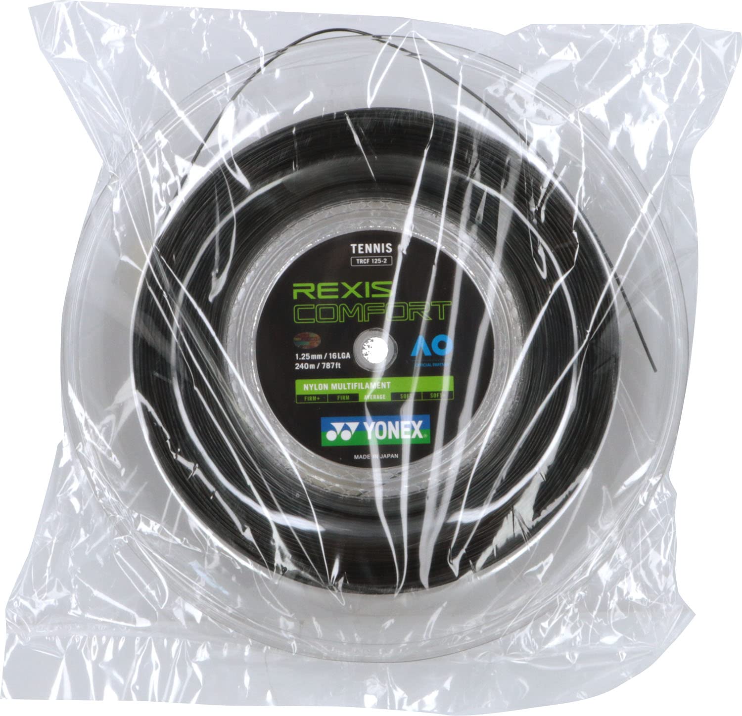 

YONEX Tennis String Lexis Comfort 125 240m Roll Black TRCF1252 (007) чёрный