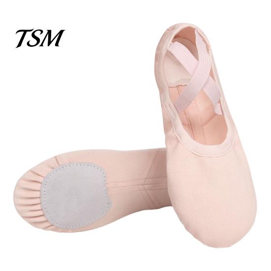 Ballet Shoes 1 Pair Girls Full Stretch Fabric Dance Toddler Soft Breathable Wear Resistant Lightweight Slippers Yoga 34 розовый