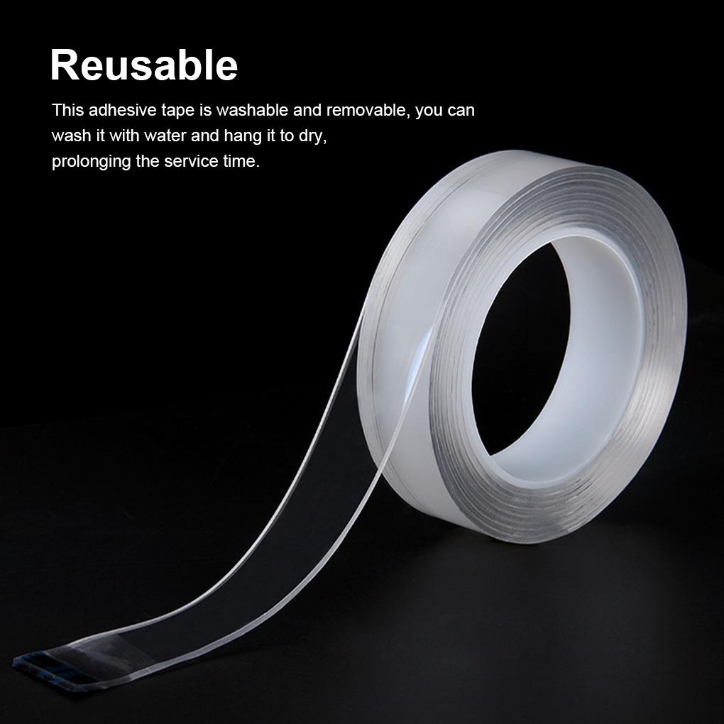 Adhesive Tape Reusable Acrylic Double Sided Transparent Tapes Removable Trimmable Wall Sticker for Kitchen Car