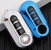 All-Inclusive Electroplate TPU Car Flip Key Case Cover For Fiat Ducato 500 500L Panda Grande Punto Lancia Musa Accessories