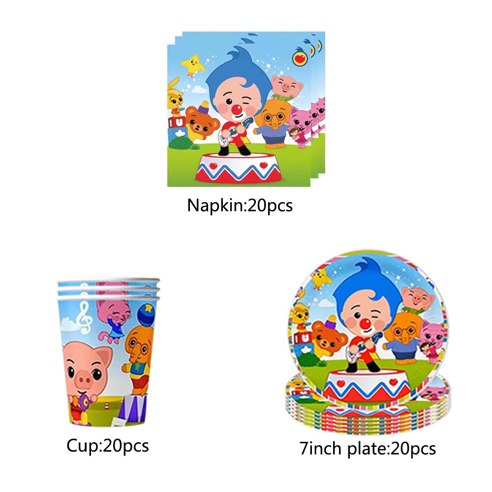 Circus Theme Clown Birthday Party Decoration Tableware Cup Plate Balloon Backdrop Baby Shower Kids Birthday Party Supplies Toy