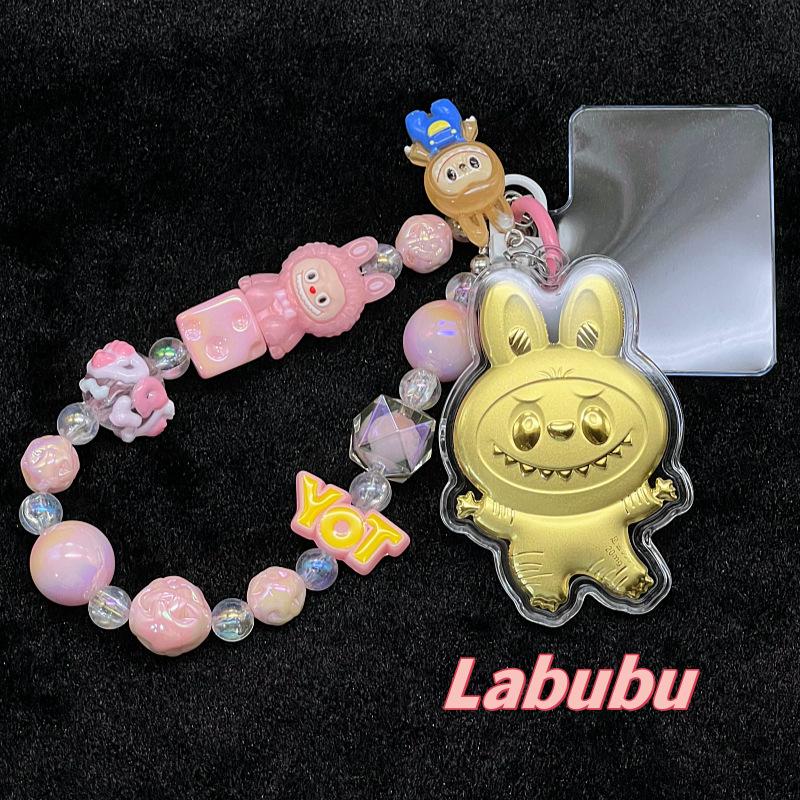 Golden Cartoon Cute Keychain Including Bracelet