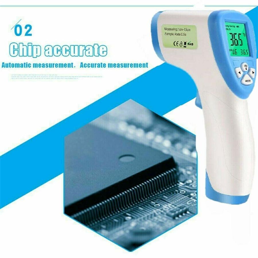 Digital 3 Colors IR Infrared Forehead Thermometer Gun fever Temperature Measurement Hs