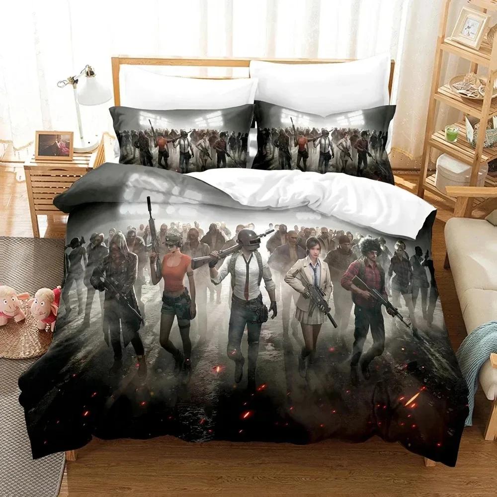 3D Print Game Battlegrounds PUBG Bedding Set Boys Girls Twin Queen Size Duvet Cover Pillowcase Bed Boys Adult Home Textileextile