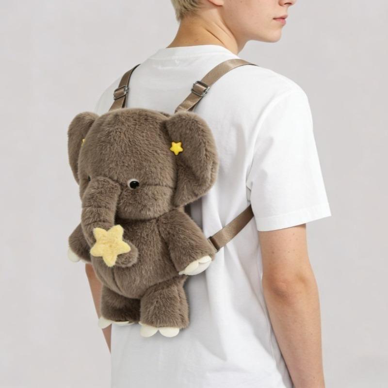 New Cute Elephant Plush Backpacks Soft Kawaii Plushie Animal Crossbody Bag Valentine's Day Birthday Gift  for Women Versatile