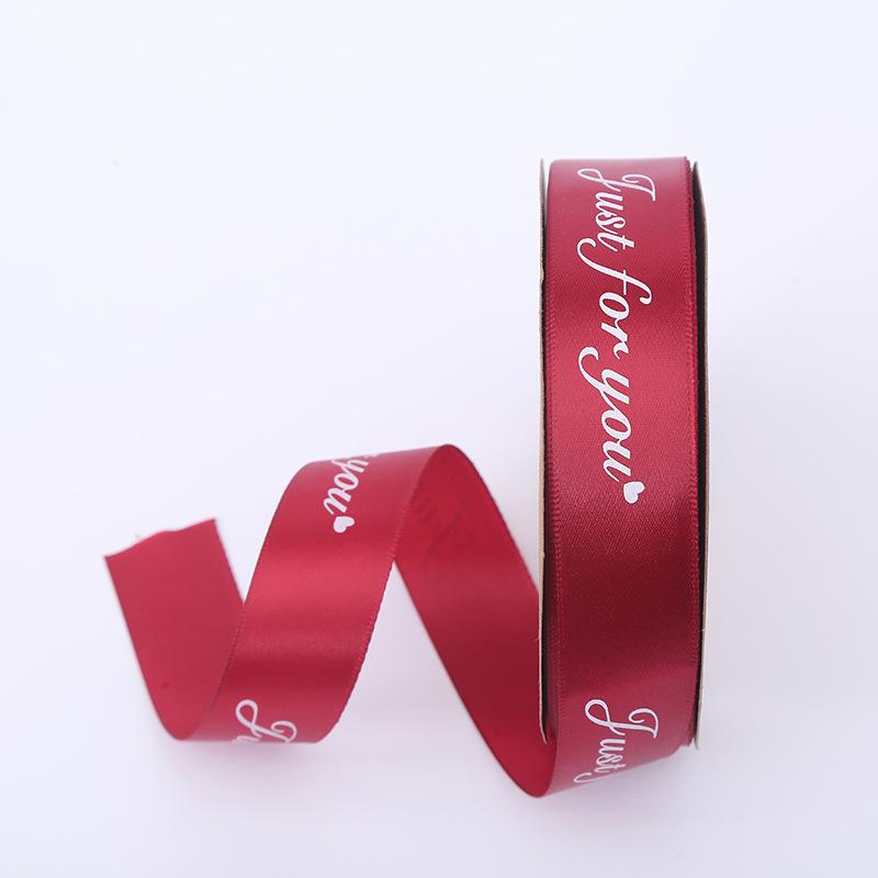 2.5cm Satin Ribbon for Gift Boxes, Cakes, and Flowers - Decorative Bowknot and Woven Colored Ribbon