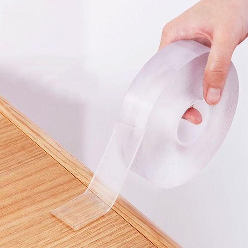 Nano Tape Double Sided Silicone Gekko Foam Adhesive 1/3m/5m Reusable Washable Acrylic Fixing Tape for Home And Office